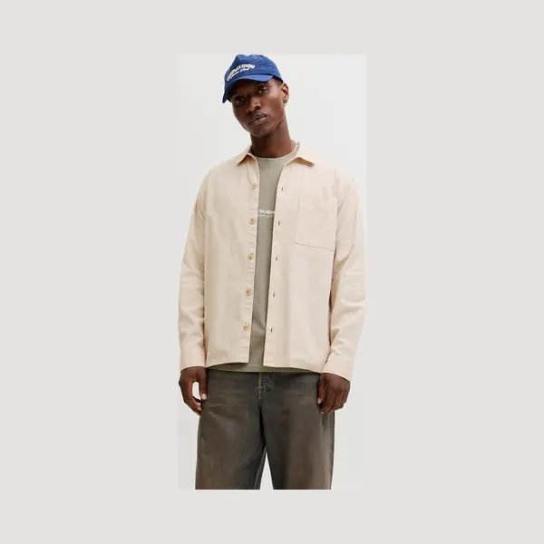Jack & Jones Langarmhemd Jjetristan Overshirt Ls Sn Mit Knopfleiste thumbnail