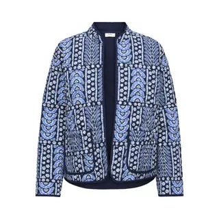 Jacqueline De Yong Vest Jdymason L/s Quilted Shacket Wvn 15369672 Cashmere Blue/blue/tapioca Dames Maat - M