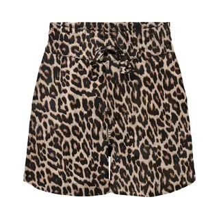 Only Broek Onlaris Life Pull Up Shorts Wvn Cc 15364117 Peyote/chic Leo Dames Maat - S
