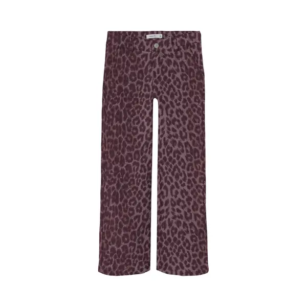 Name It - Nkfrose Wide Leo Twill Pants 4002-Td R - Meisjes - Broeken Denim - Maat 128 thumbnail