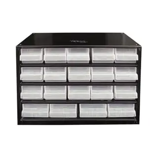Raaco Ladekast Met 19 Lades - Metalen Assortimentskast - Opbergsysteem Voor O.a. Schroeven En Bouten - Kan Aan De Muur Bevestigd Worden - Incl. 10
