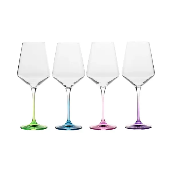 Krosno - Weißweingläser 4 | Set Mit 4 Gläsern | Hochzeitsgeschenk | Kristallglas | Bleifreies Glas | Langlebig | Kratzfest | Eine Idee Für Ein thumbnail