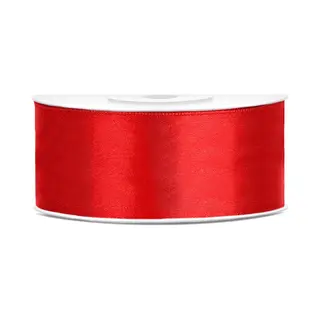 Partydeco.pl Satinband Rot, 25 Mm, 25 M