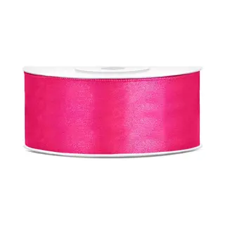 PartyDeco - Satijn Lint Hard Roze 25mm/rol 25m
