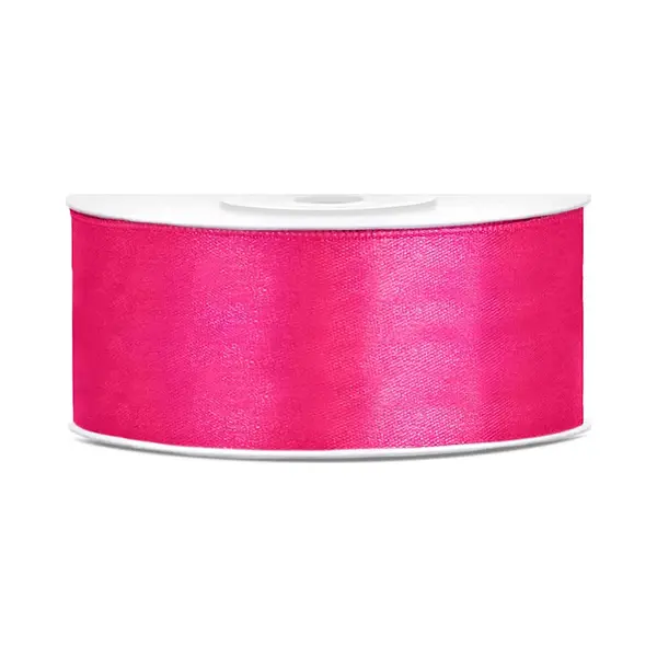 PartyDeco - Satijn Lint Hard Roze 25mm/rol 25m thumbnail
