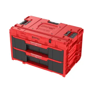 One Drawer 2 Toolbox 2.0 Red Ultra Hd Custom Werkzeugbox 587 X 380 X 340 Mm 29 L Mit Zwei Schubladen - Qbrick System