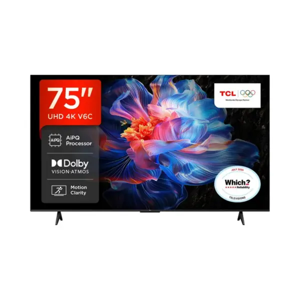 Tcl 75V6C-Uk Tv 190.5 cm (75") 4K Ultra Hd Smart Tv Wi-Fi Metallic 330 cd/m² thumbnail