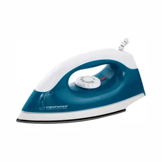 Esperanza Travel Iron Smoother Droogstrijken Antikleefstrijkzool 1200 W Blauw, Wit