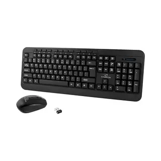 Titanum + Mouse Titanium (Usa, Kabelgebunden), Tastatur, Schwarz