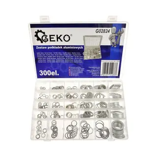 Geko, Moeren + Sluitringen, Aluminium Schijfset 300 Stuks.