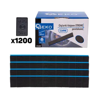 Geko Zwarte Plakgewicht Strips - 12x5g - Corrosiebestendig - 6 Kg - 1200 Stuks
