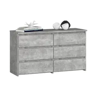 Ladekast CL100 Met 6 Lades / Akord Furniture Factory / Beton Grijs / 100 X 57 X 35 Cm