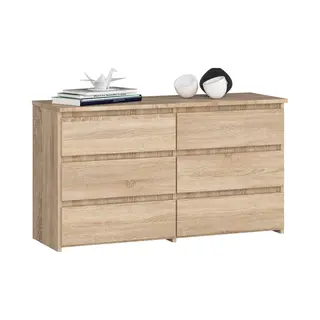Ladekast CL100 Met 6 Lades / Akord Furniture Factory / Sonoma Eik / 100 X 57 X 35 Cm