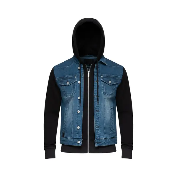 Ombre Tussenjas Blauw Denim / Zwart thumbnail