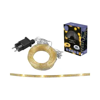 Moon In The Room - Decoratiesnoer 72 Led's Met Glitter - Zilver - Warm Wit - IP44