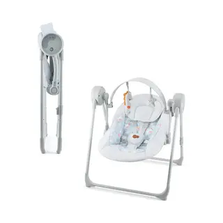 Kinderkraft Swingee Elektrische Babywippe, Mit Schwingfunktion, Eingebauter Timer, Verstellbare Rückenlehne, 8 Integrierte Beruhigungsmelodien,