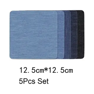 5 Stuks Zelfklevende Jeans Patches - Reparatie Van Denim Strijkapplicaties Voor Jeans - Elliptische Patches - Rechthoekige Patches Voor Elleboog-,