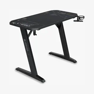 SENSE7 Nomad Cybernetic - Gaming Bureau - 100x50 Cm - Bekerhouder & Headsethaak - Computerbureau - Bureau - Kabelmanagement - Zwart