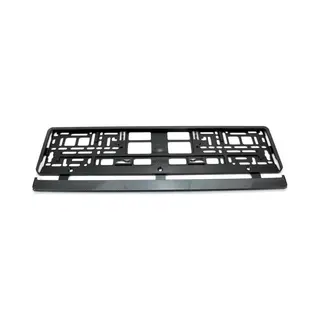 Utal 01165 Kennzeichenhalter Schwarz, Verchromt