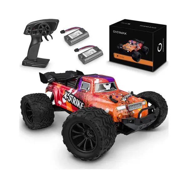 Overmax X-Strike Ferngesteuertes Rc Auto 1, 16, 30 Km/h, 4WD Offroad Monster Truck, 100 M Reichweite, 2×1500 MAh Akkus, Led-Beleuchtung, thumbnail