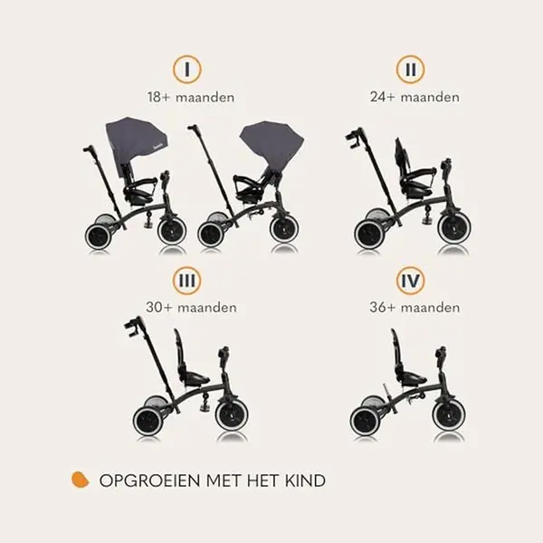 Lionelo Tris Plus 2 In 1 Tricycle & Stroller For Toddlers 9 Months To 25 Kg, Kids Trike With 360° Rotating Seat, Parent Steering Handle, Grows With thumbnail