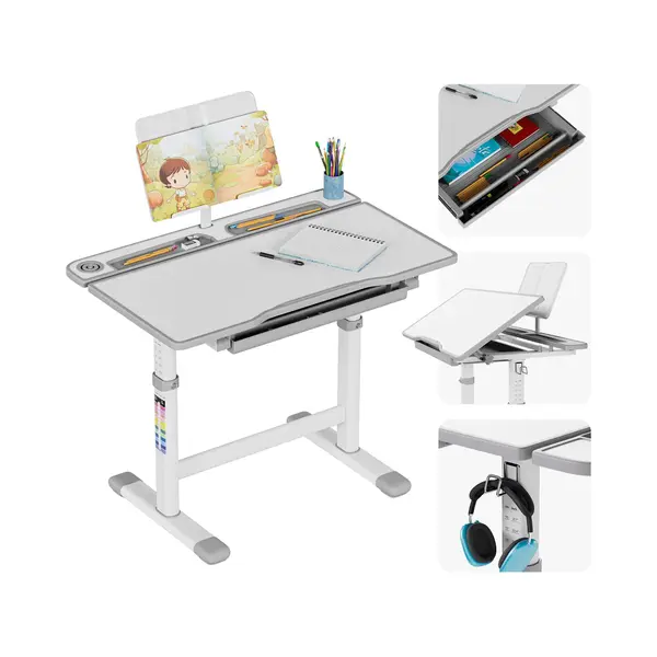 Mark Adler - Study 3.0 - Ergonomisch Bureau Voor Een Kind - Grijs thumbnail