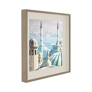 Bd Art 50x50 Cm Groß Box 3D Objektrahmen Bilderrahmen Mit Passepartout 40x40 Cm. Quadratische Zum Befüllen Tiefer Für Objekte Foto, Suvenirs 3 Cm