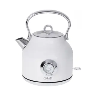 Adler Ad 1346 waterkoker 1,7 l 2200 W Metallic, Wit