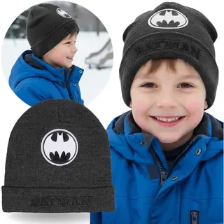 Marvel Comics Donkergrijze Jongensmuts Met Batman-logo / 54 Cm