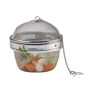 orion group Kruidenzeef Edelstaal 9 Cm - Kruidenbuil - Kruidenfilter - Kruidenei - Kruidenbol - Theezeef