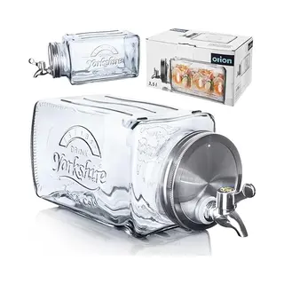 orion group Drankdispenser Met Kraan Glas Voor Koelkast 3, 5 L - Kraantje - Limonadetap - Drank Dispenser - Limonadedispenser - Kan - Karaffe