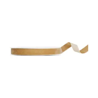 PartyDeco Fluwelen Lint Op Rol - Velours Velvet Lint Goud 15mm Breed - 10 Meter