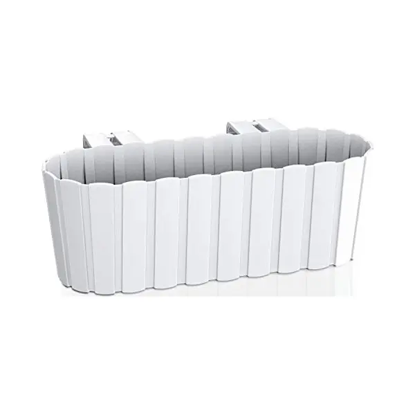 Prosperplast Boardee Hook Flower Box Balcony Flower Pot Planter 4.9 L 383 X 212 X 130 Mm (White) thumbnail