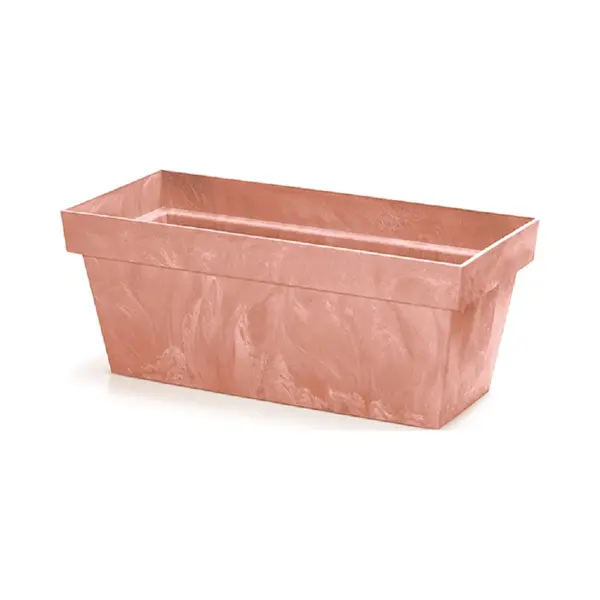 Prosperplast Beton-look Plantenbak/bloembak - Kunststof - 59 X 26 X 23 Cm - Terracotta - Voor Buiten thumbnail