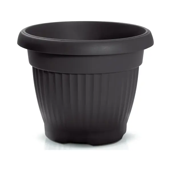 Prosperplast Plantenpot/bloempot Roma Garden - Buiten/binnen - Kunststof - Antraciet - D25 X H25 Cm thumbnail