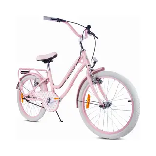 Sun Baby Mädchenfahrrad 20 Zoll Radgröße Heart Bike Kinderfahrrad Kinderrad Für Mädchen Von 6 Bis 10 Jahre Verstellbare (Silver Moon Rosa, 20