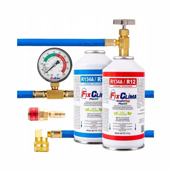 FixClima Auto-Airco Vulset Gas R134A 3In1 + Hp/Lp-Adapter thumbnail