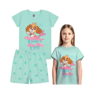 Paw Patrol Skye Katoenen Meisjespyjama Tweedelige Voor De Zomer Met Korte Mouwen 100% Katoen