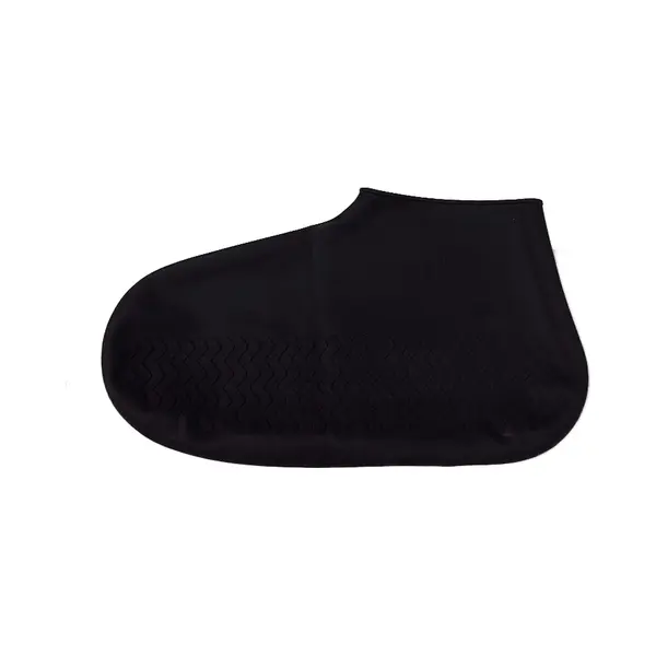 Siliconen Overschoenen Tegen De Regen - Zwart Laag - Herbruikbare Waterdichte Covers - Sneaker En Schoen Beschermers - Antislip - 2 Paar - Large thumbnail