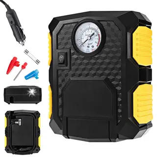 12V Luchtcompressor - Bandenpomp - Elektrische Fietspomp - 10 Bar - Auto-Fiets-Bal
