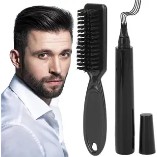 Professionele Baard Pen Zwart (+ Gratis Borstel) Baardstift - Baardvuller - Baardpen - Baardgroei