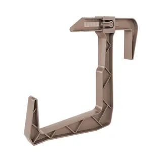 Form Plastic Balkon Plantenbak Ophang Beugels - 1x - Voor Aan Een Railing - Kunststof - Beige - Balustradehook