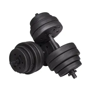 Springos Dumbbells Set | Gewichten Set | Halterset | 16 Gewichten | 30 Kg | Zwart