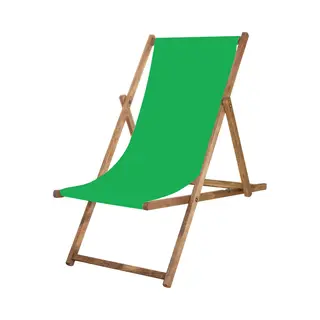 Springos Houten Ligstoel | Strandstoel | Ligstoel | Verstelbaar | Beukenhout | Handgemaakt | Groen