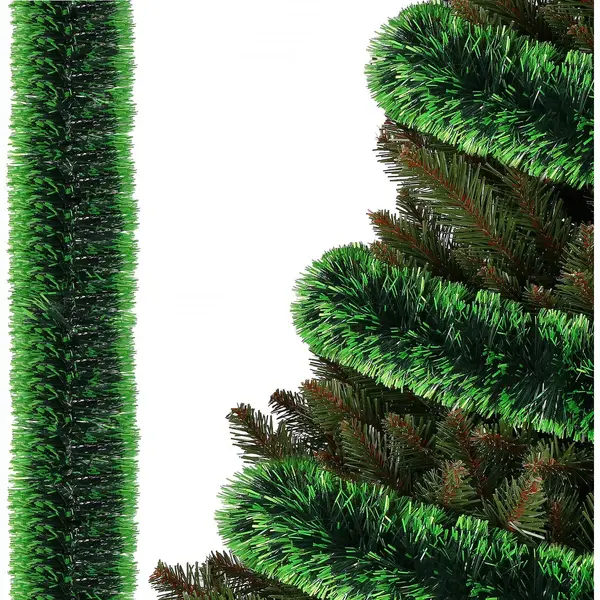 Springos Weihnachtsbaumkette 6m Grün Schattiert, Weihnachtsbaumgirlande, Durchmesser 7cm. thumbnail