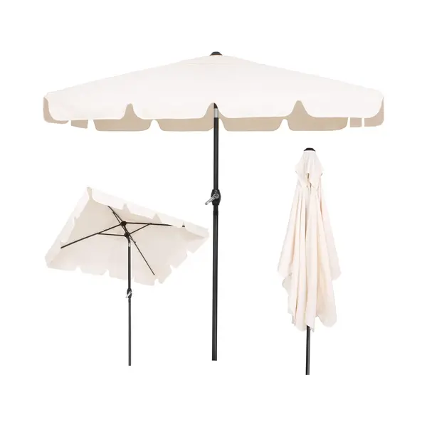Springos Parasol | Parasols | Kantelbaar | Met Ventilatie | Ecru | 200 X 130 Cm thumbnail