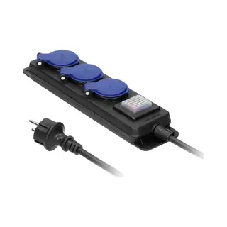 Orno Heavy-duty Stekkerdoos Voor Buiten - Verlengsnoer 3-voudig - IP44 Stof & Spatwaterdicht - Kabellengte 5 Meter - Penaarde