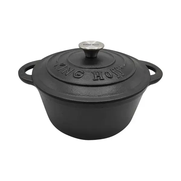 Kinghoff 1523 - Gietijzeren Pan - Zwart - 22 Cm - 2.4 Liter thumbnail