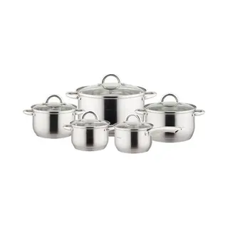 Kinghoff Pannenset 10 Items. Kh-4449, Pan + Steelpan, Zilver