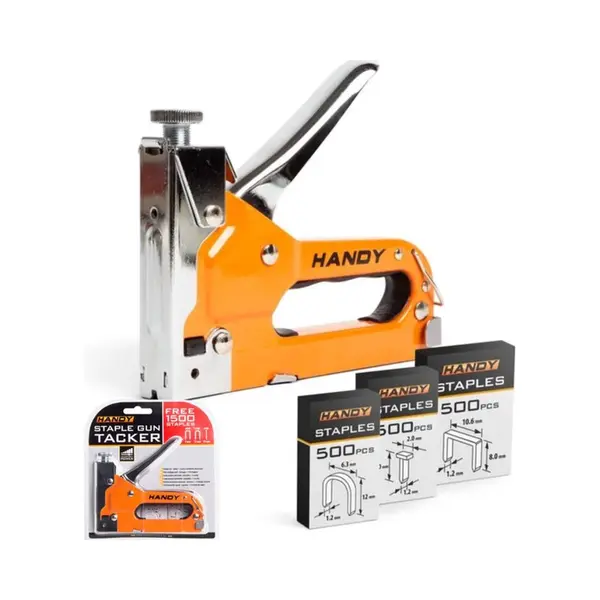 Handy - Professioneel Nietpistool Tacker - Met 1500 Nietjes - Nietmachine / Handtacker thumbnail